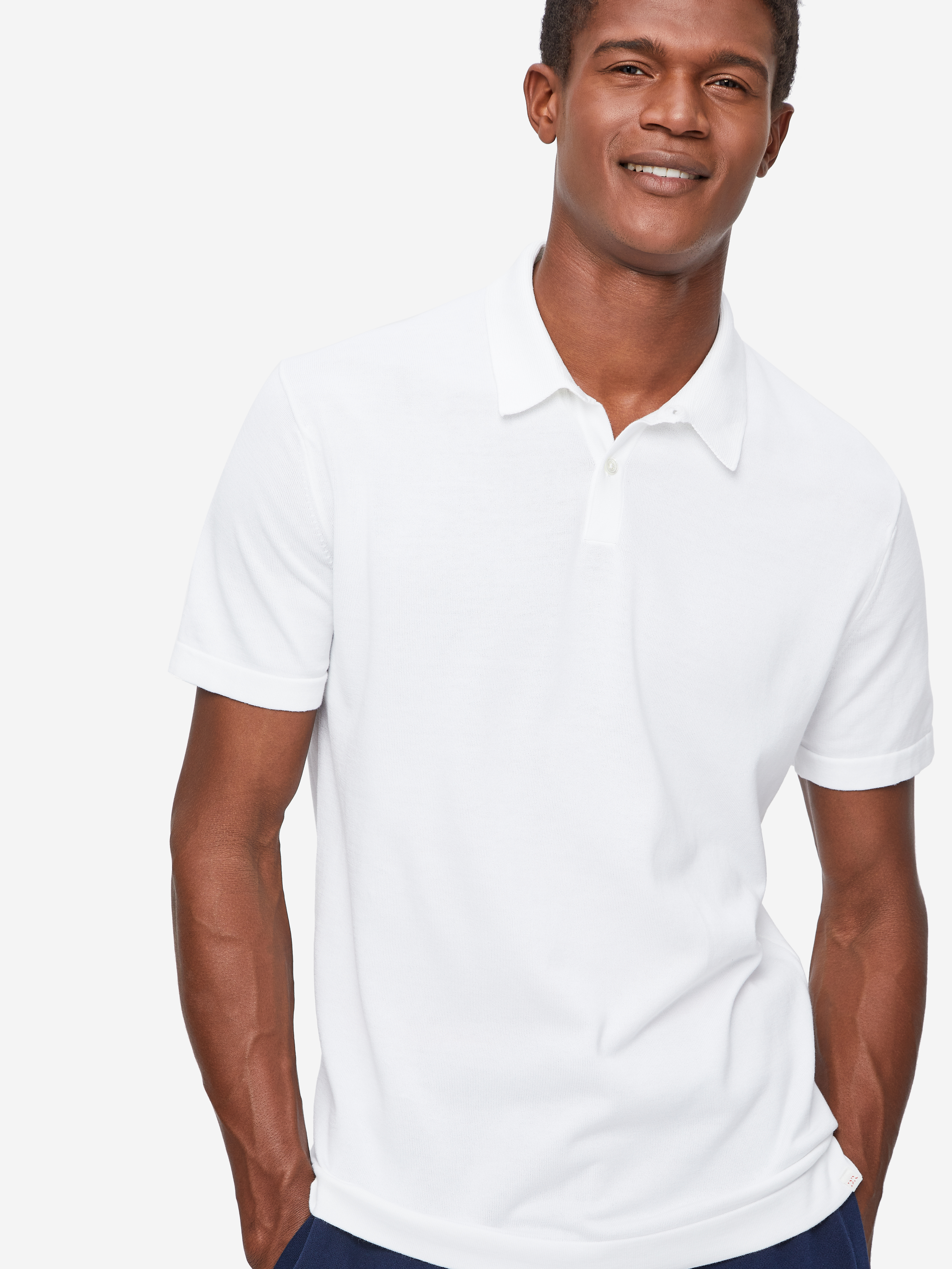 Men s Polo Shirt Jacob Sea Island Cotton White