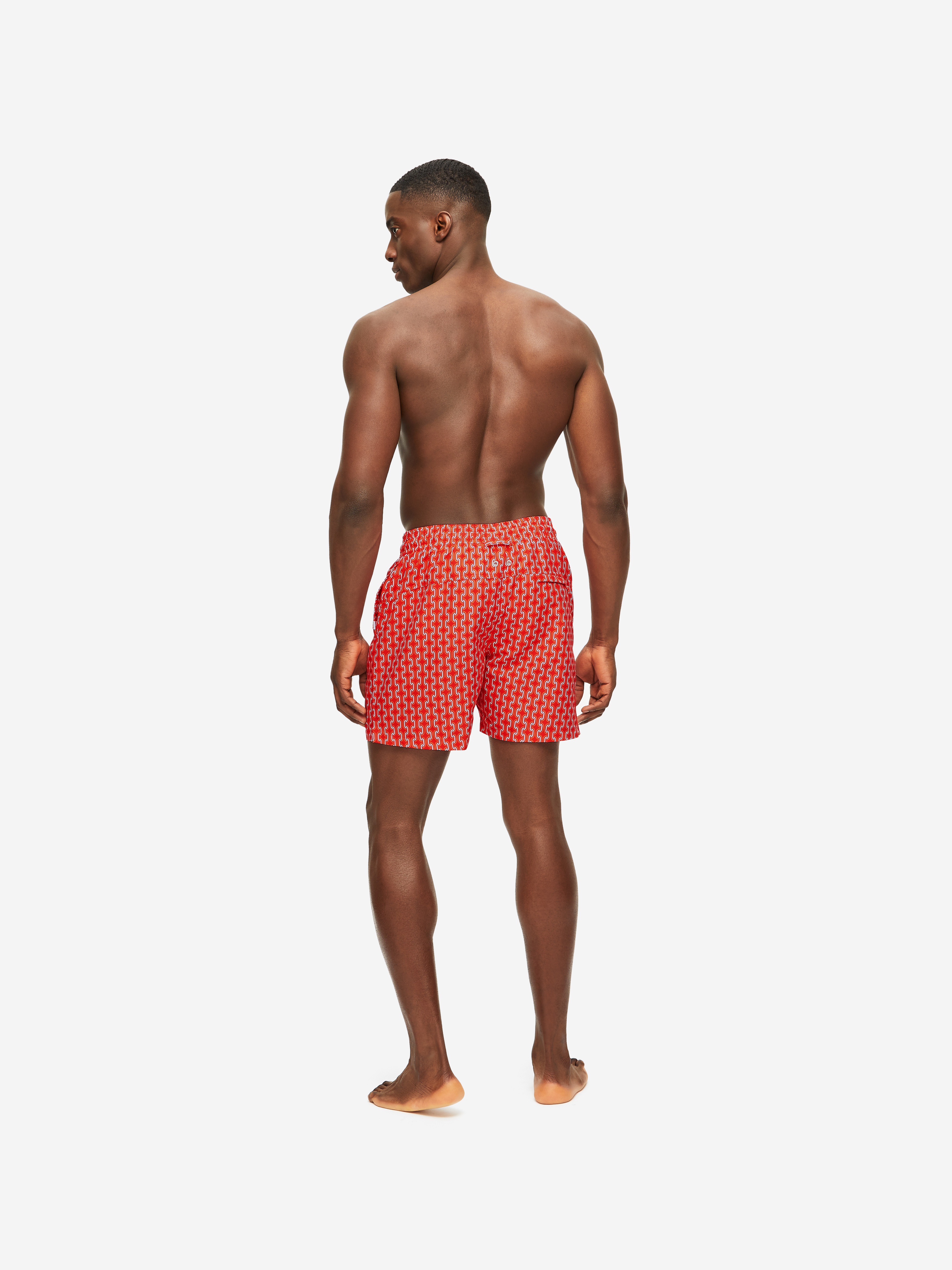 Mens red sale swim trunks