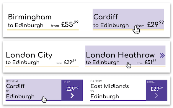 Route price lock-up design iterations