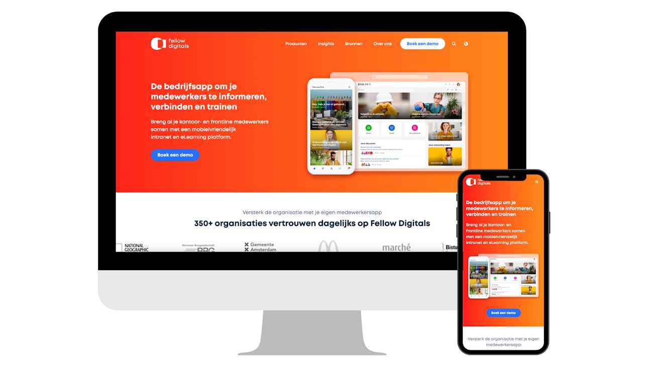 De energiezuinige website die wij ontwikkelden voor Fellow Digitals