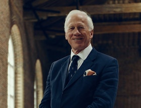 Major General Matthew Sykes inside the restored Riding School at St John's Wood Square luxury residences in London.