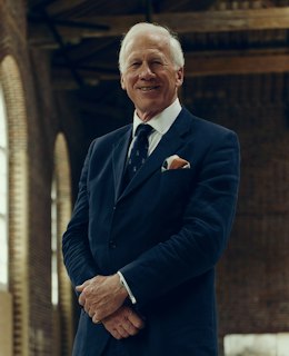 Major General Matthew Sykes inside the restored Riding School at St John's Wood Square luxury residences in London.