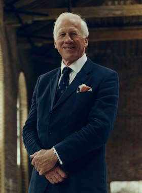 Major General Matthew Sykes inside the restored Riding School at St John's Wood Square luxury residences in London.