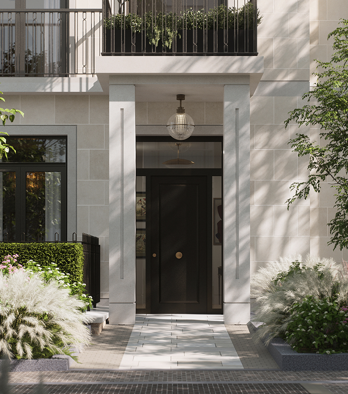 Front door of Townhouse