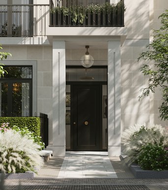 Front door of Townhouse