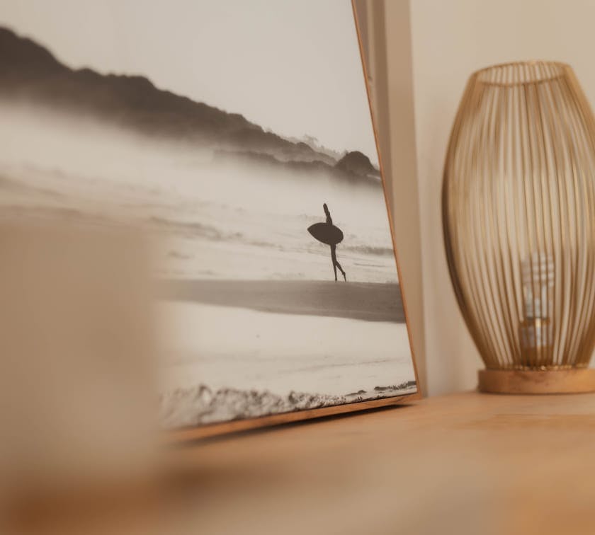 A picture of a surfer