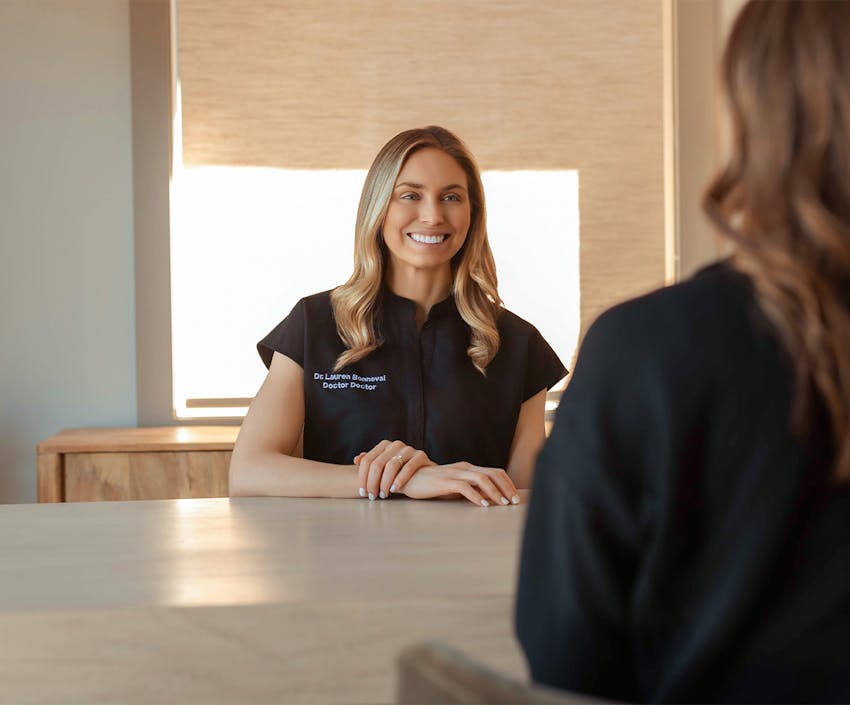 Woman smiling