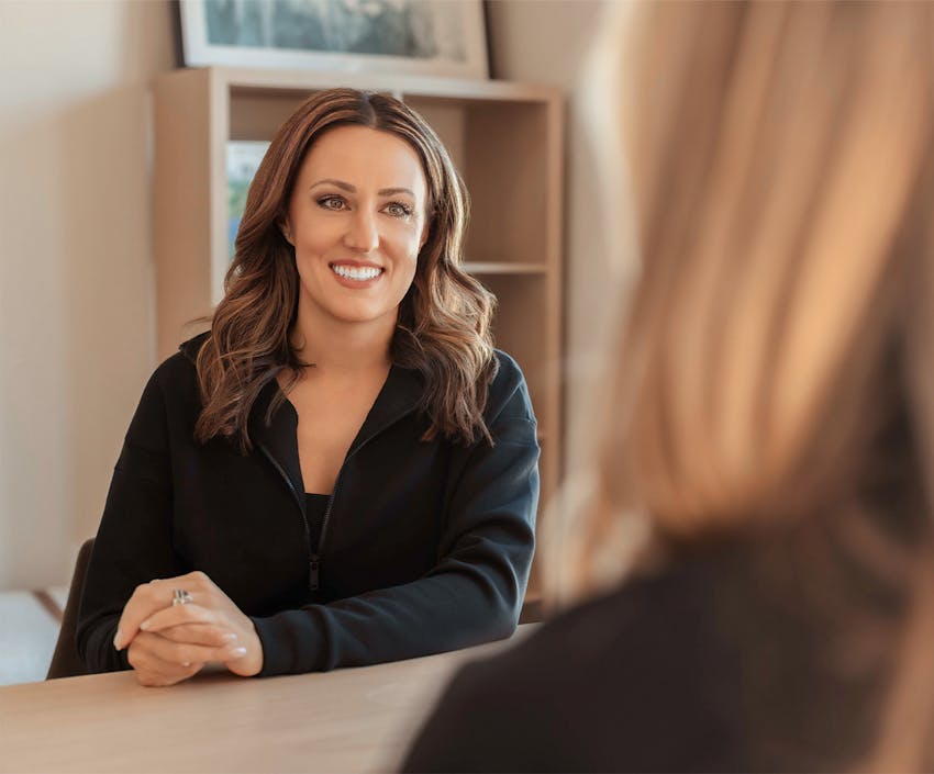 Woman smiling