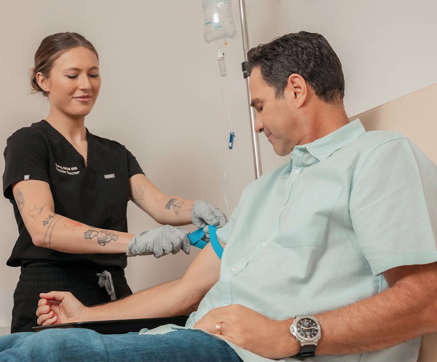 Man getting an iv
