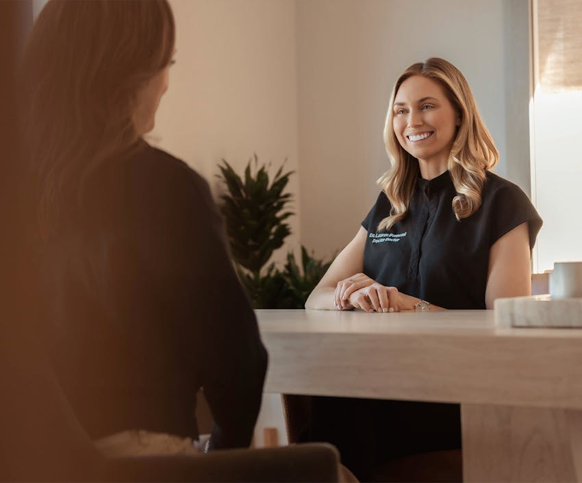 Woman smiling