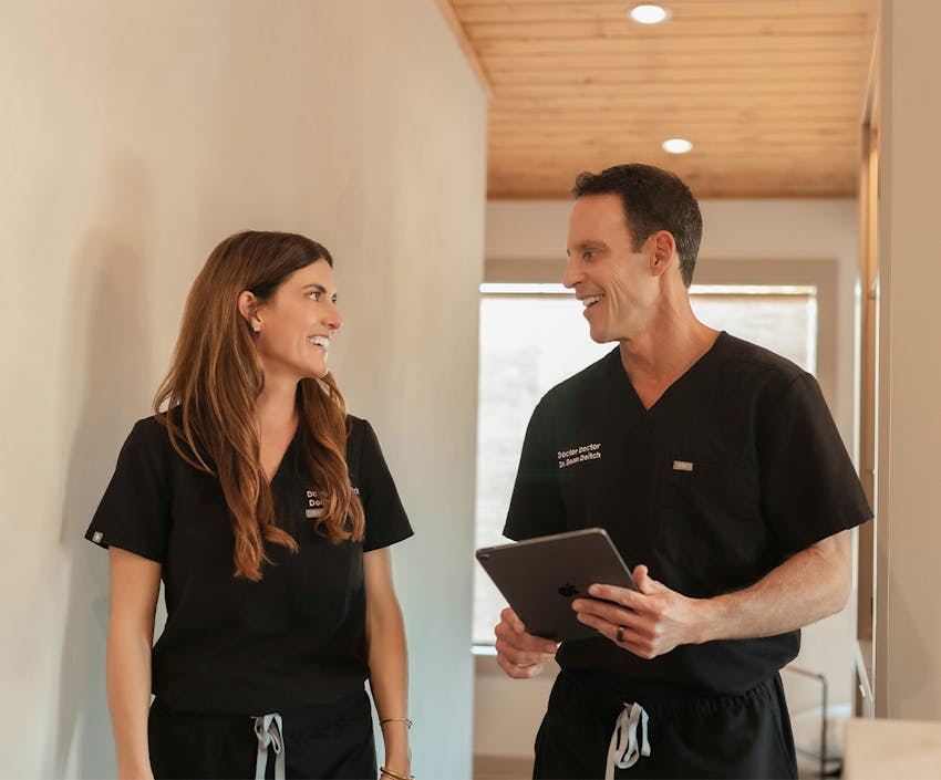 Two doctors talking