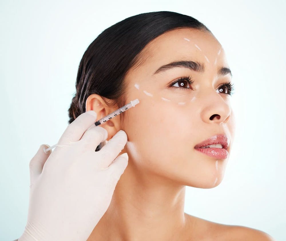 woman getting botox