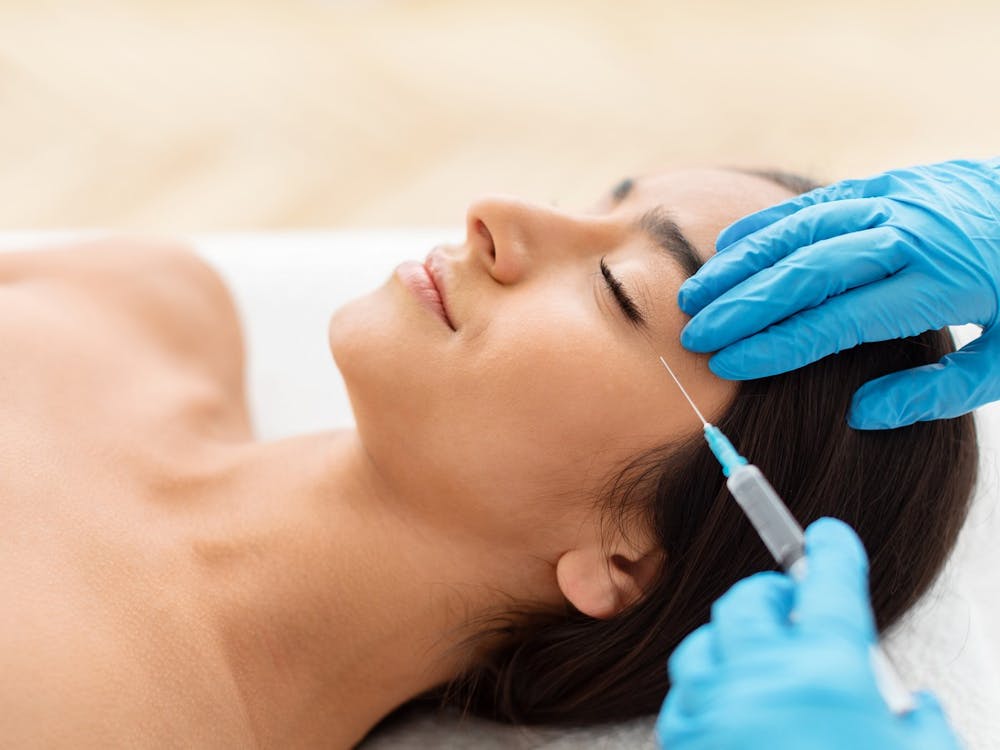 woman getting botox