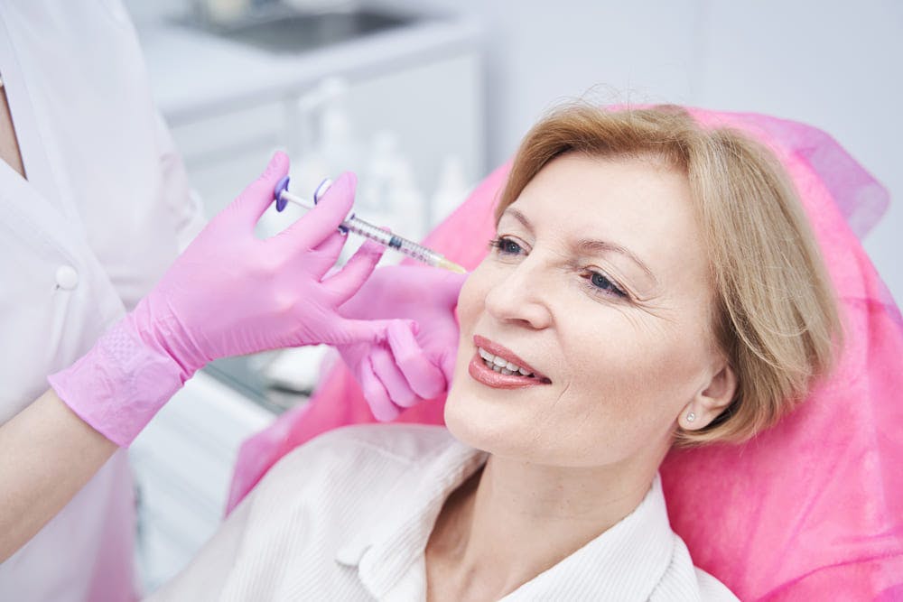 woman getting botox
