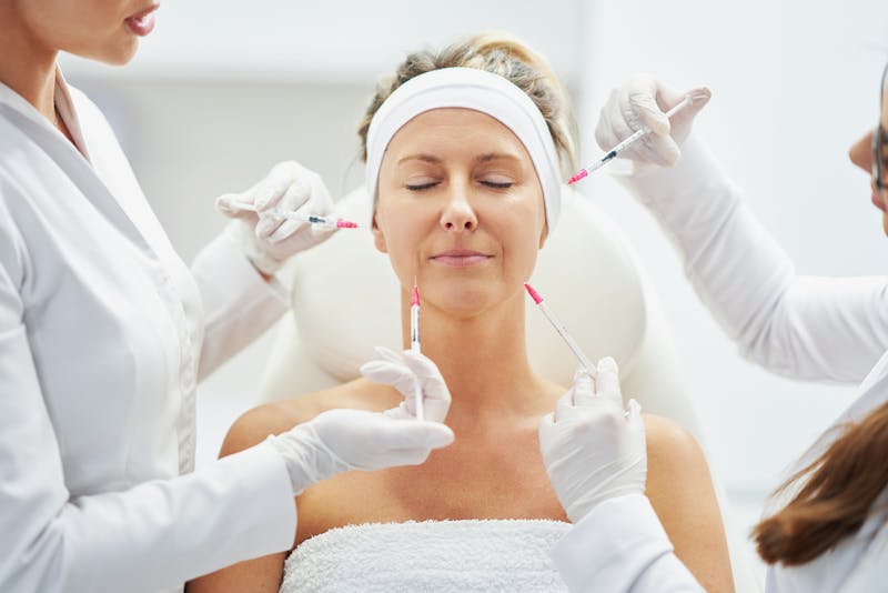 woman getting botox