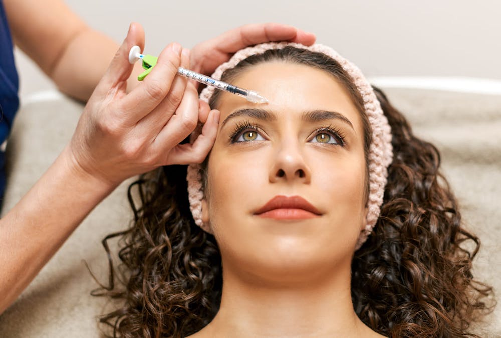 girl getting botox