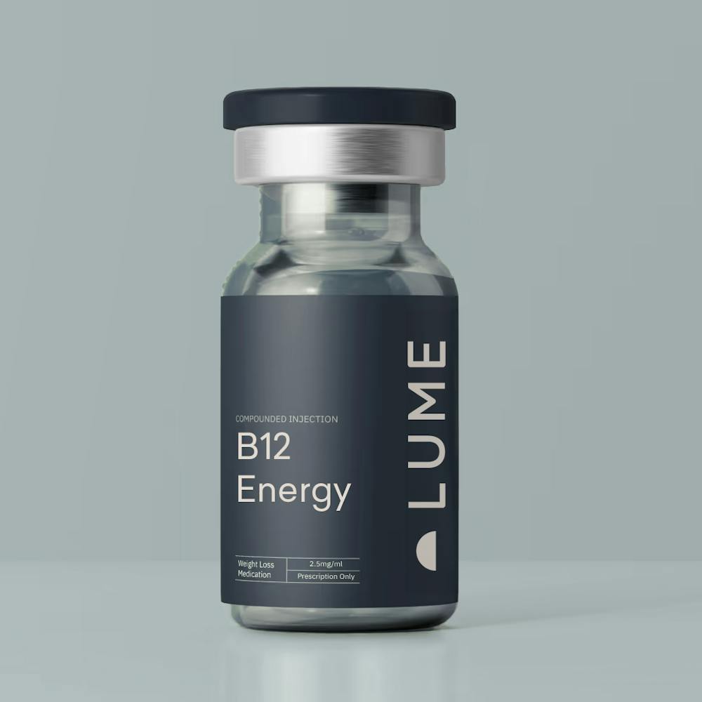 A vial of B12 vitamin, ready to be injected as one of Lume's weight loss alternatives in Chicago.