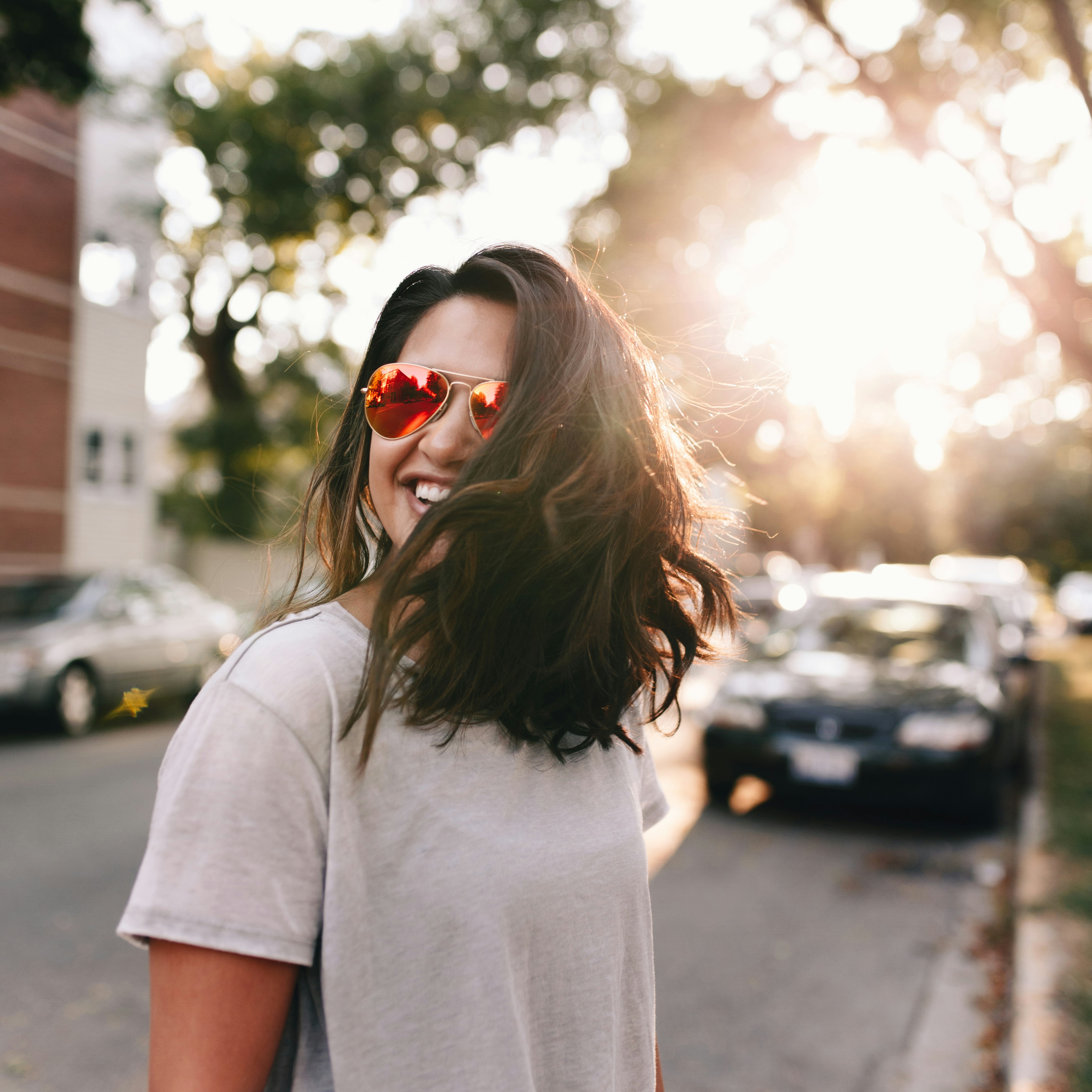 Woman with glasses