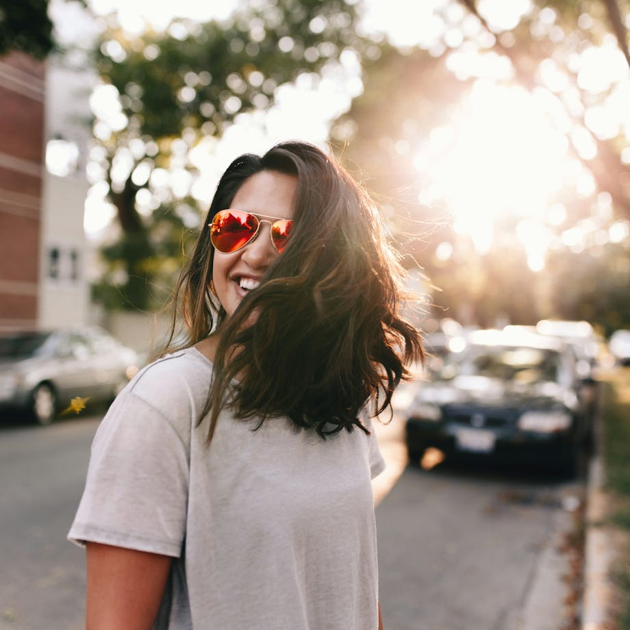 Woman with glasses