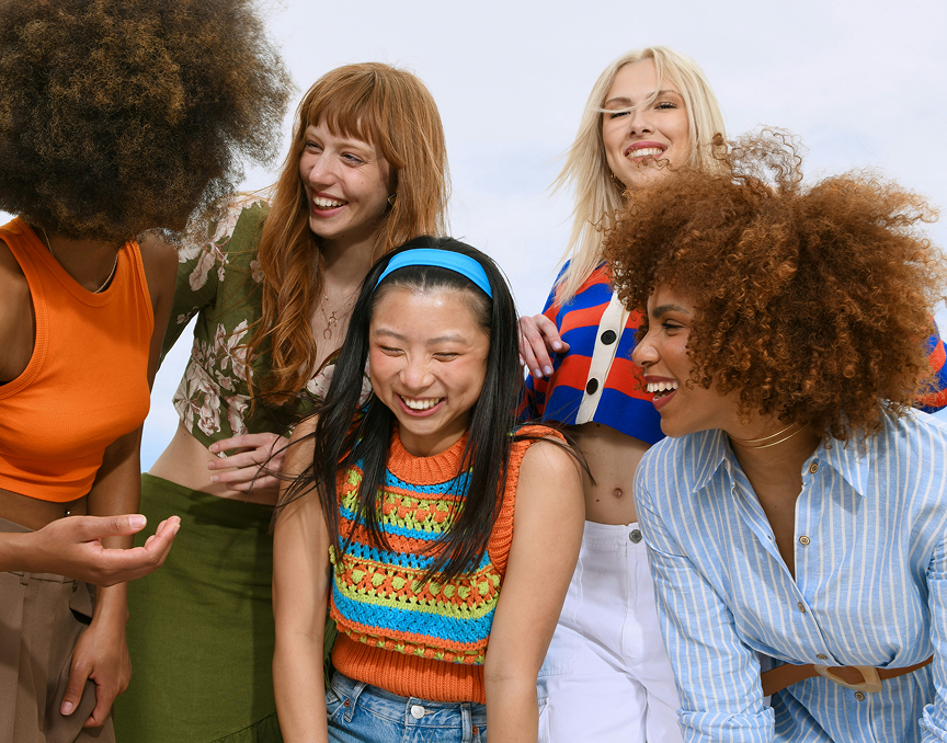 Group of woman smiling
