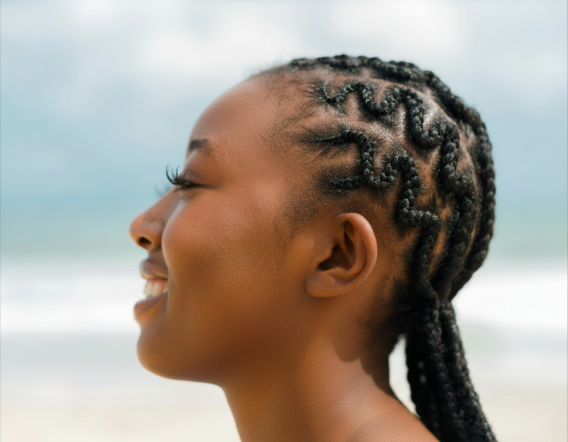 Woman with braids