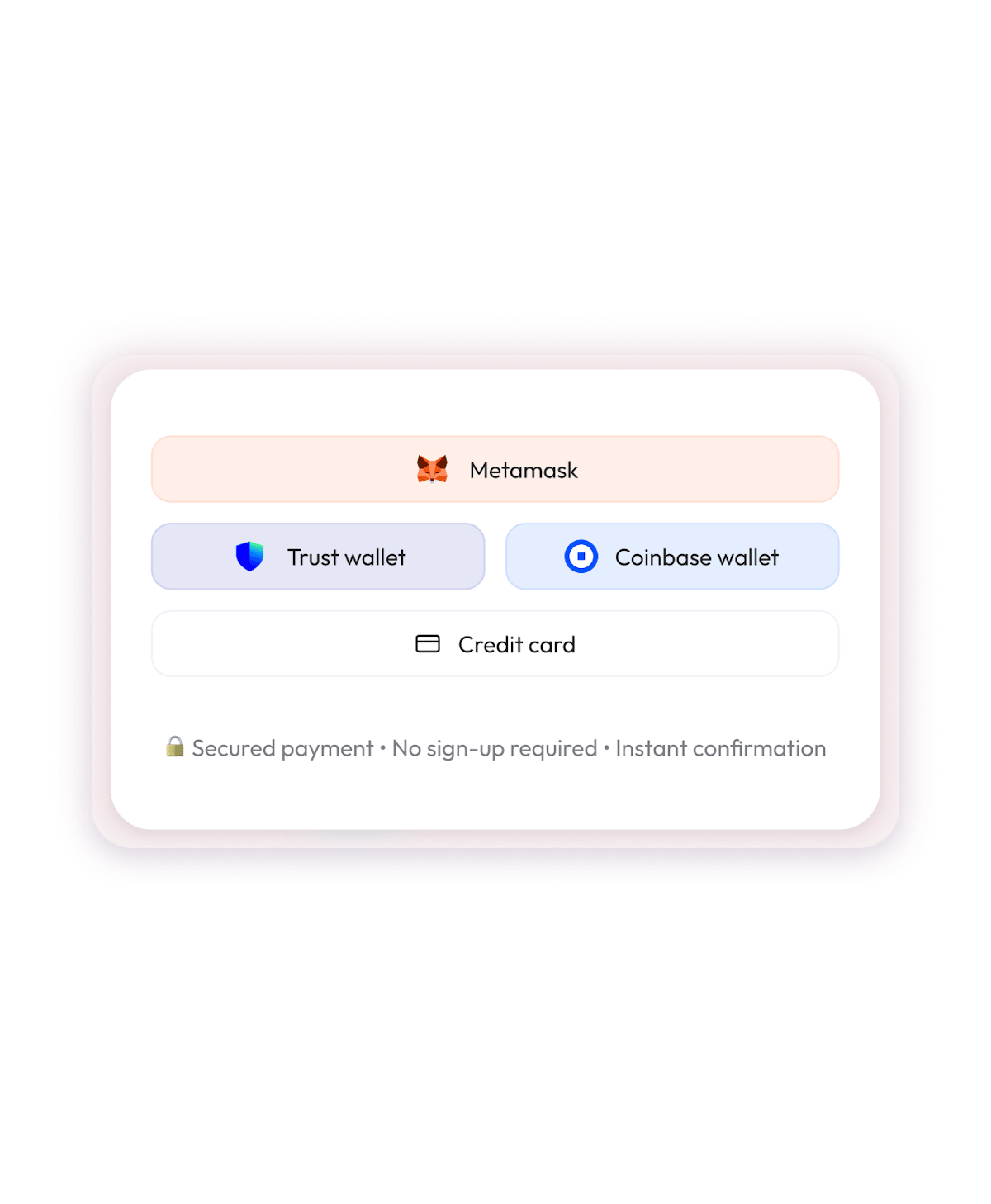 Multiple payment options