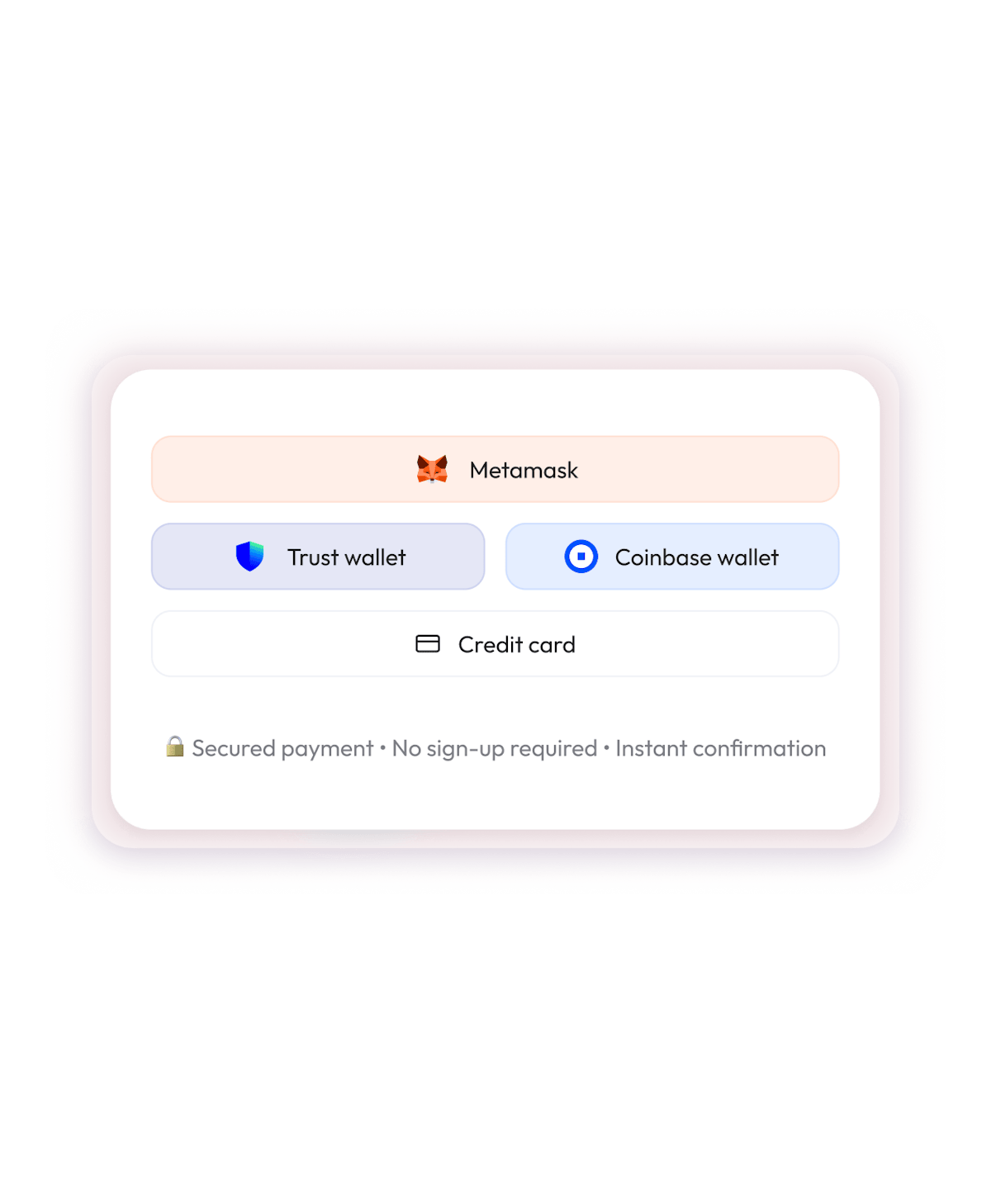 Multiple payment options