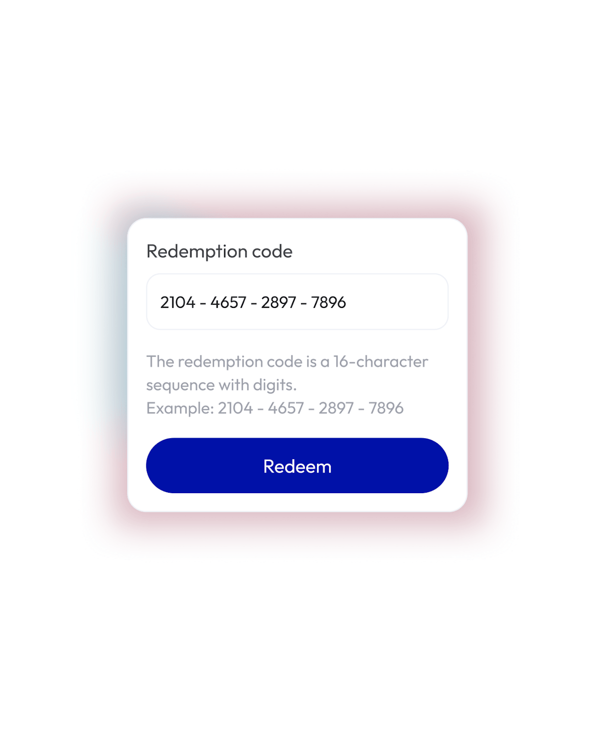 Redemption code