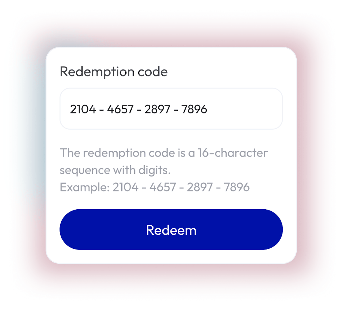 Redemption code