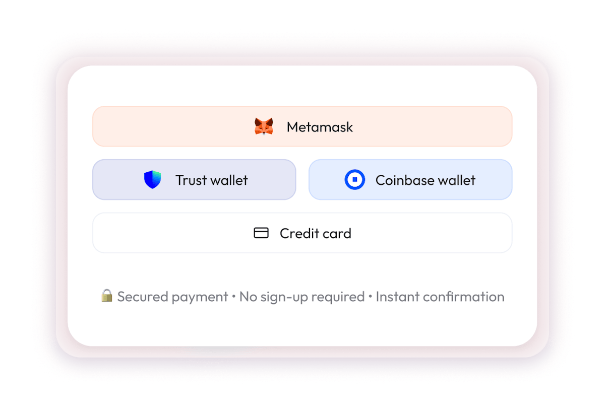 Multiple payment options