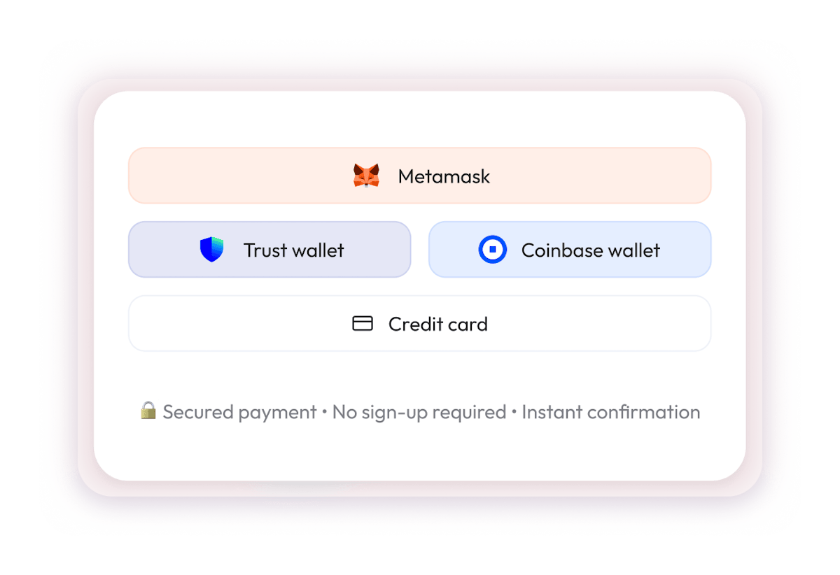 Multiple payment options