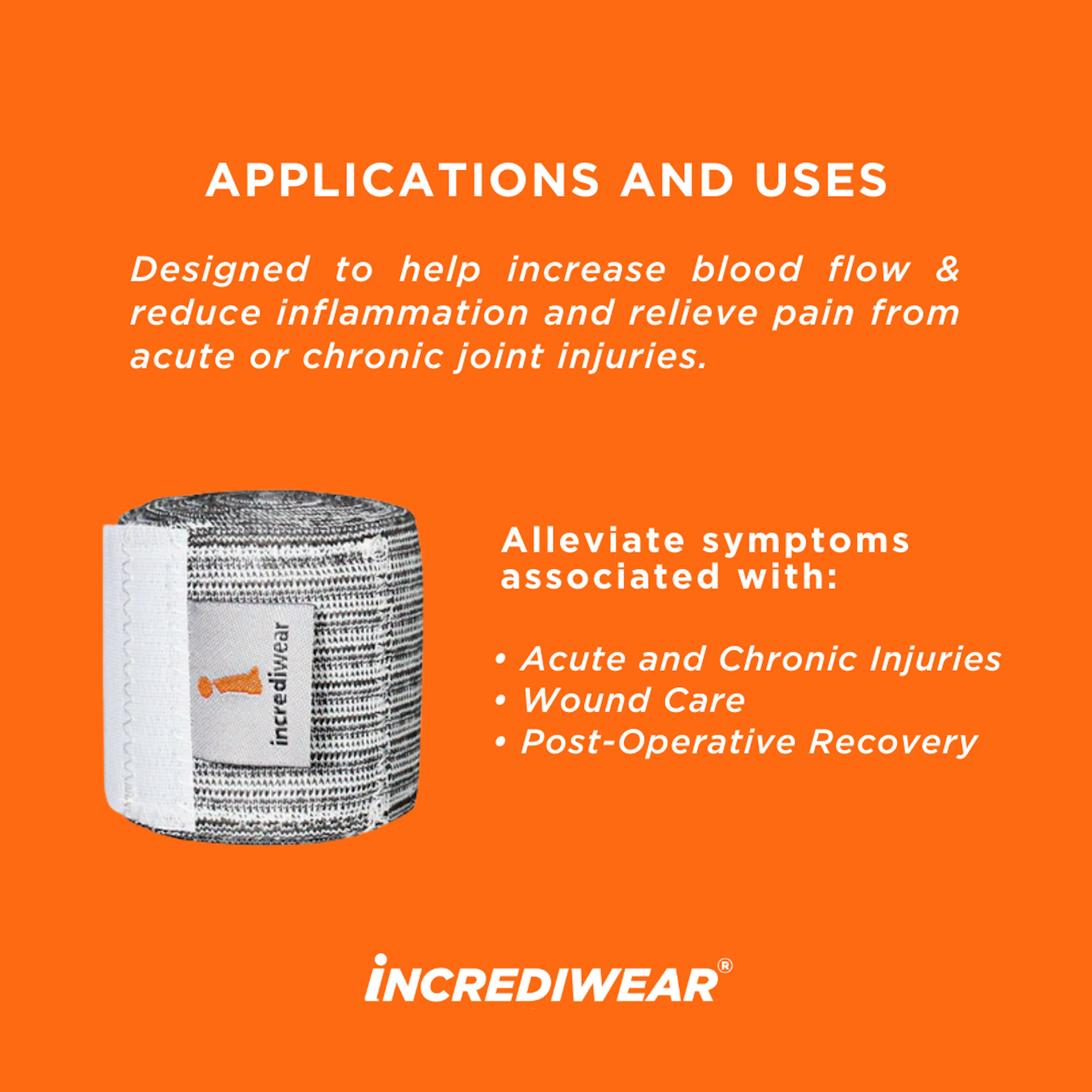 Incrediwear teygjubindi - wrap 2"