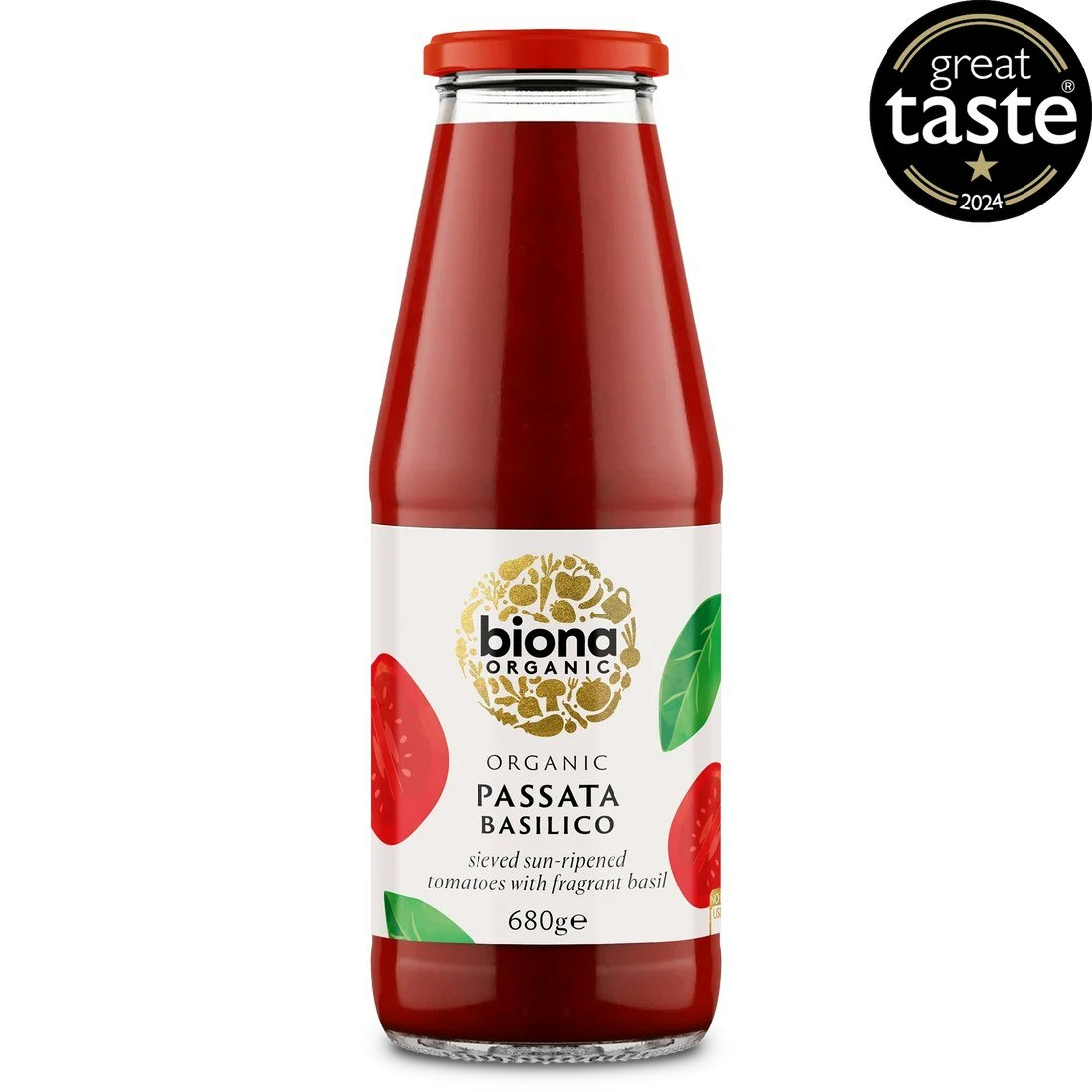 Biona Passata m/basil 680 ml