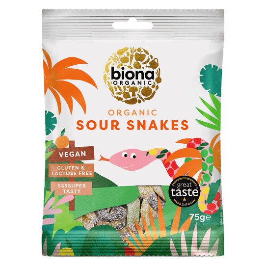 Biona Sour Snakes ávaxtanammi 75 g