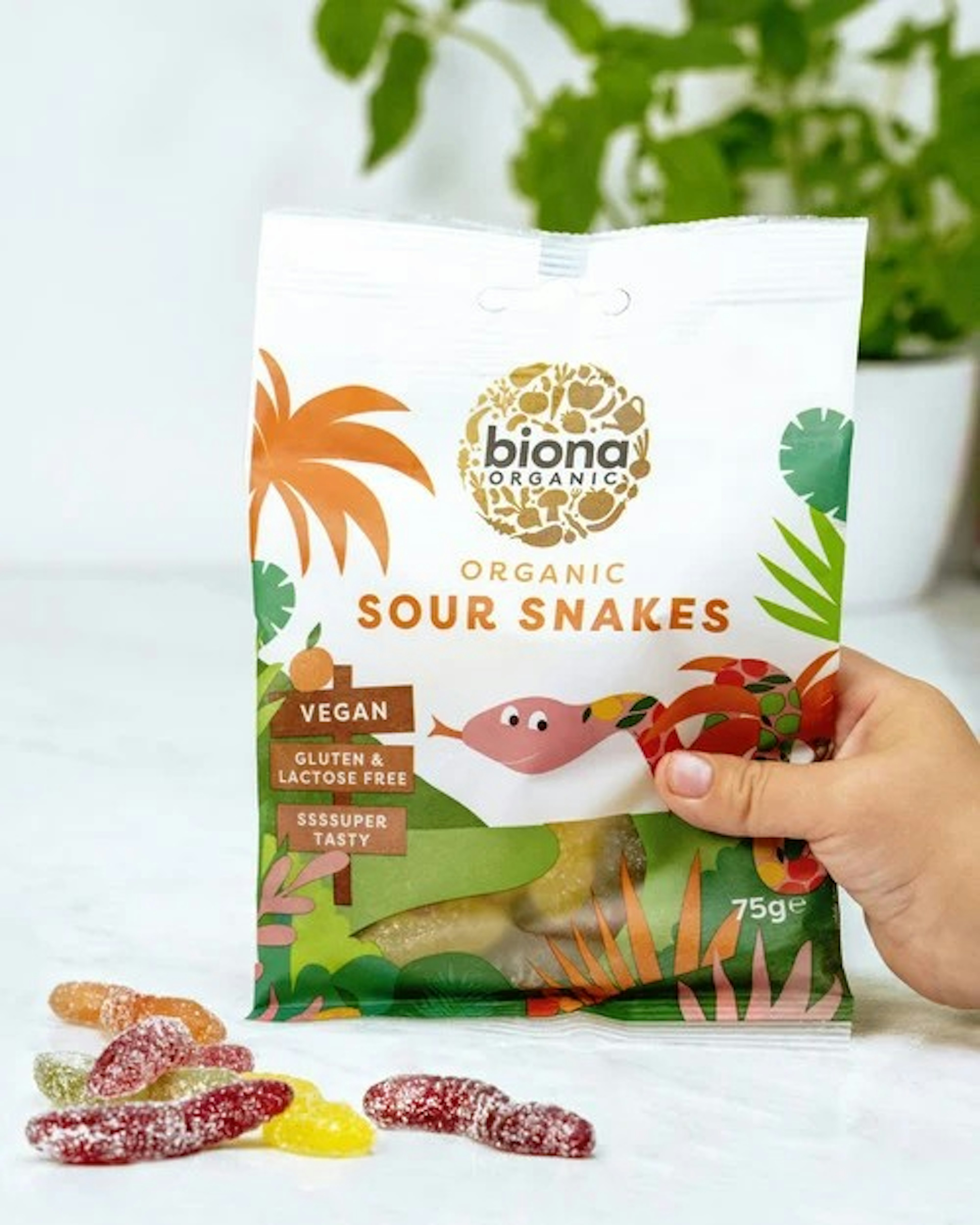 Biona Sour Snakes 75 g 