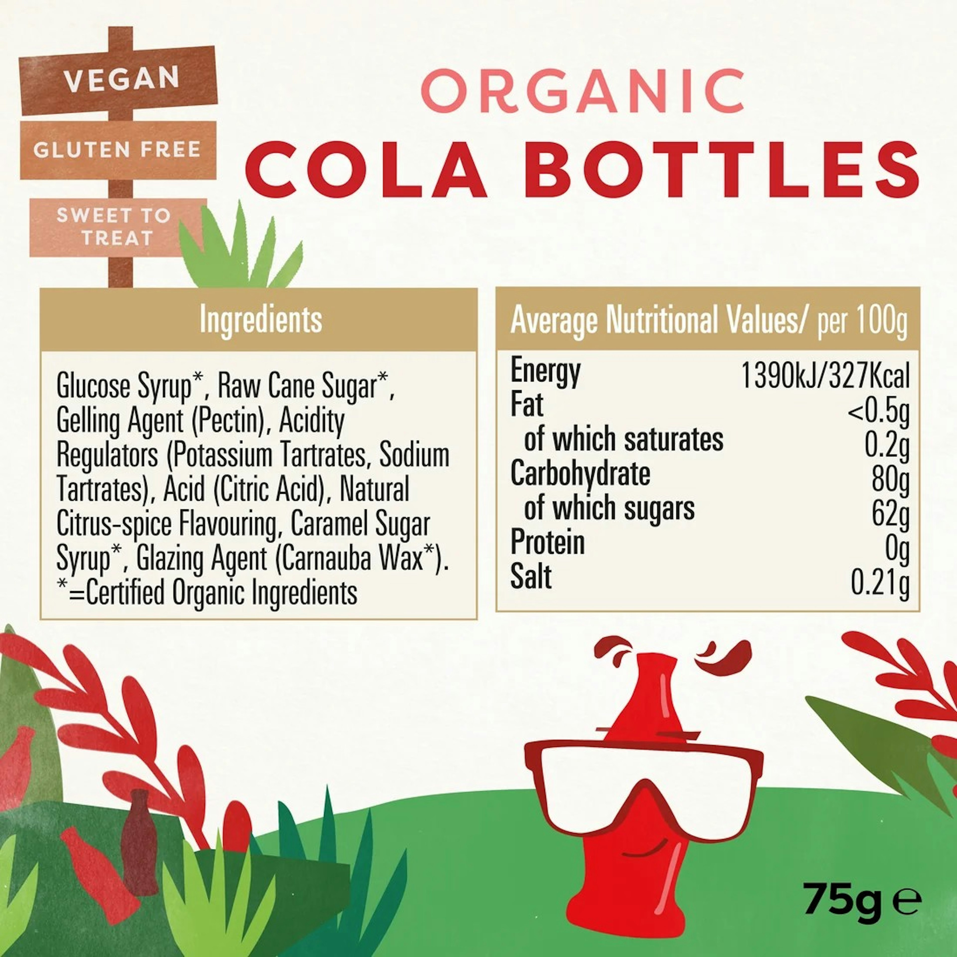 Biona Cola Bottles 75 g
