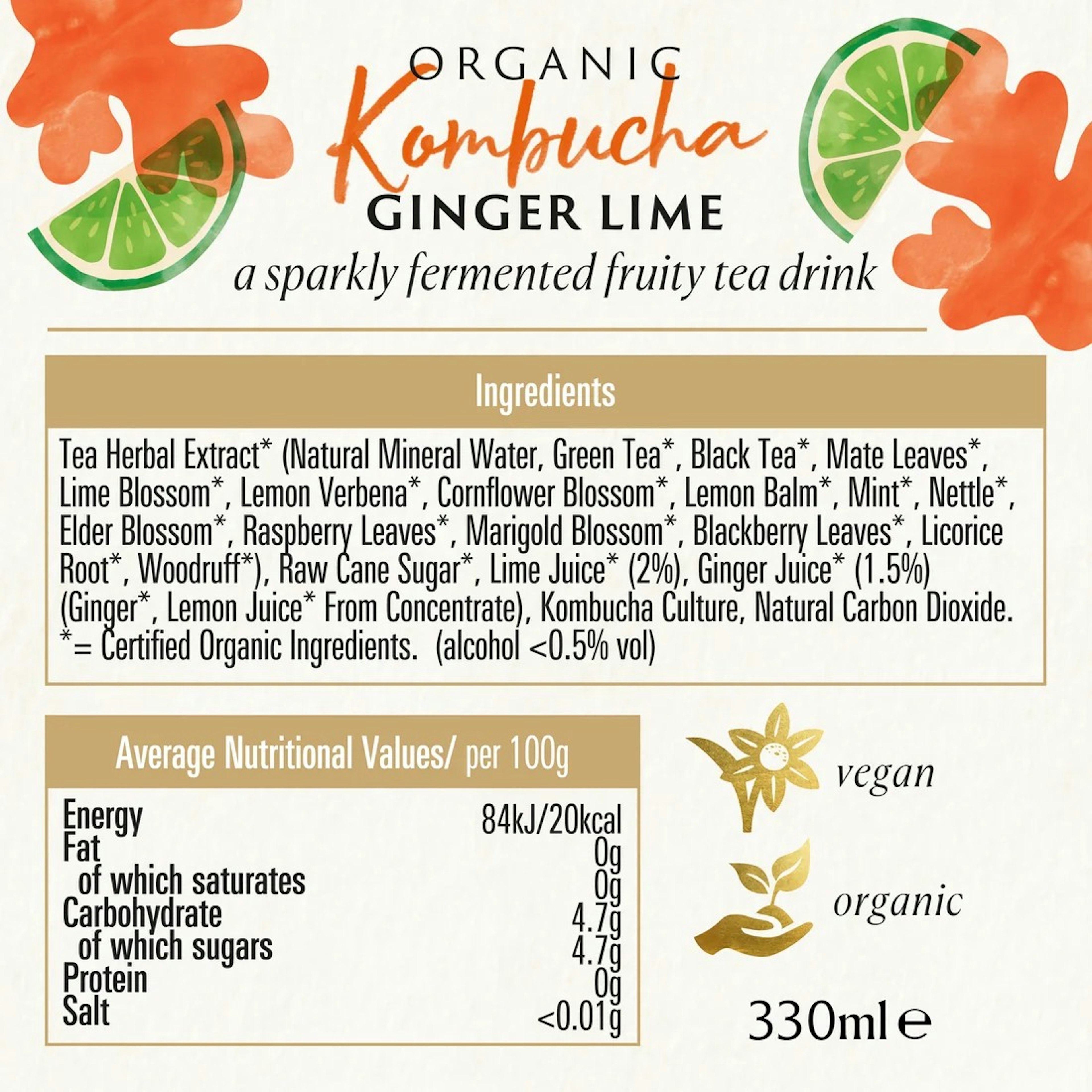 Biona Kombucha - Ginger Lime 330 ml