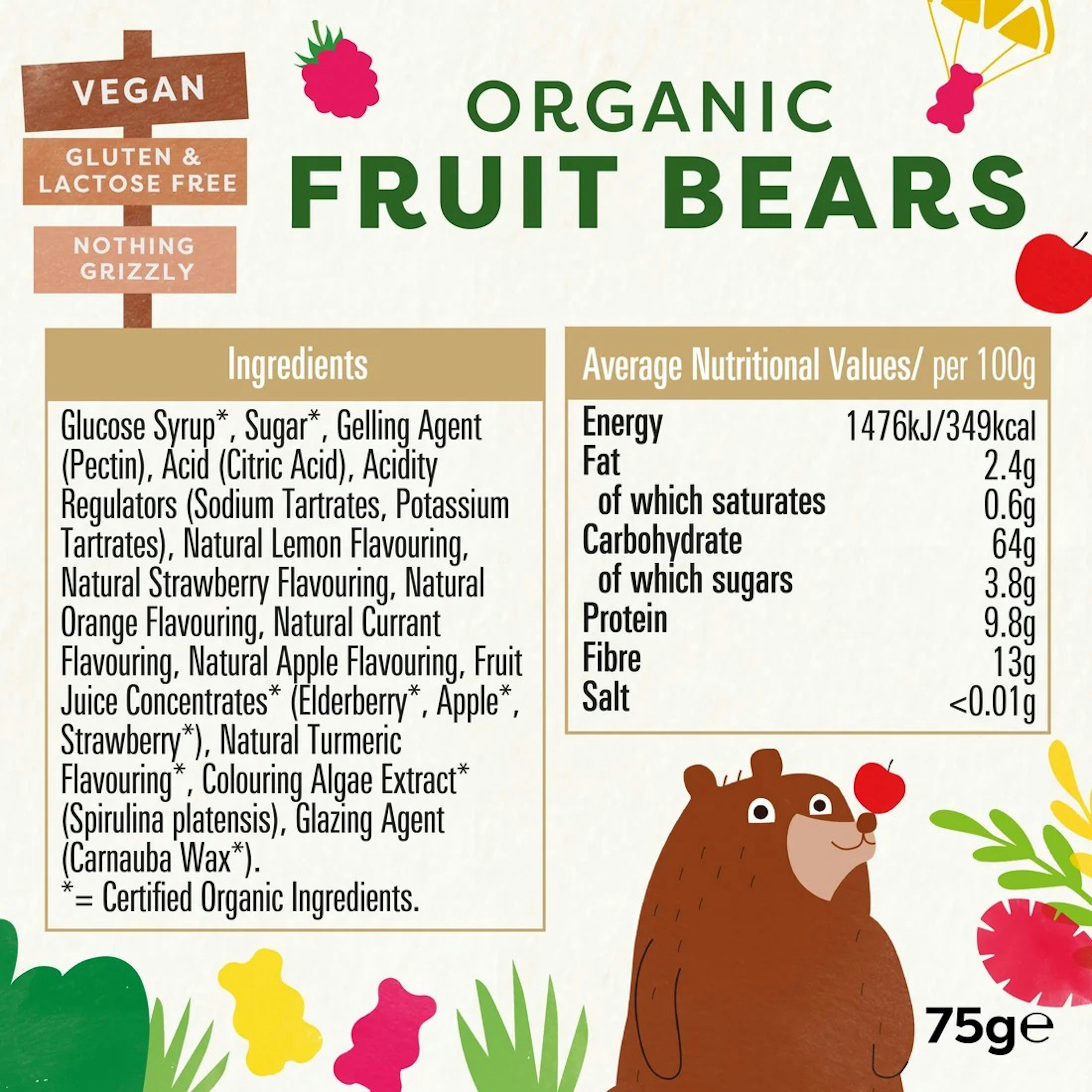 Biona Mini Fruit Bears 75 g