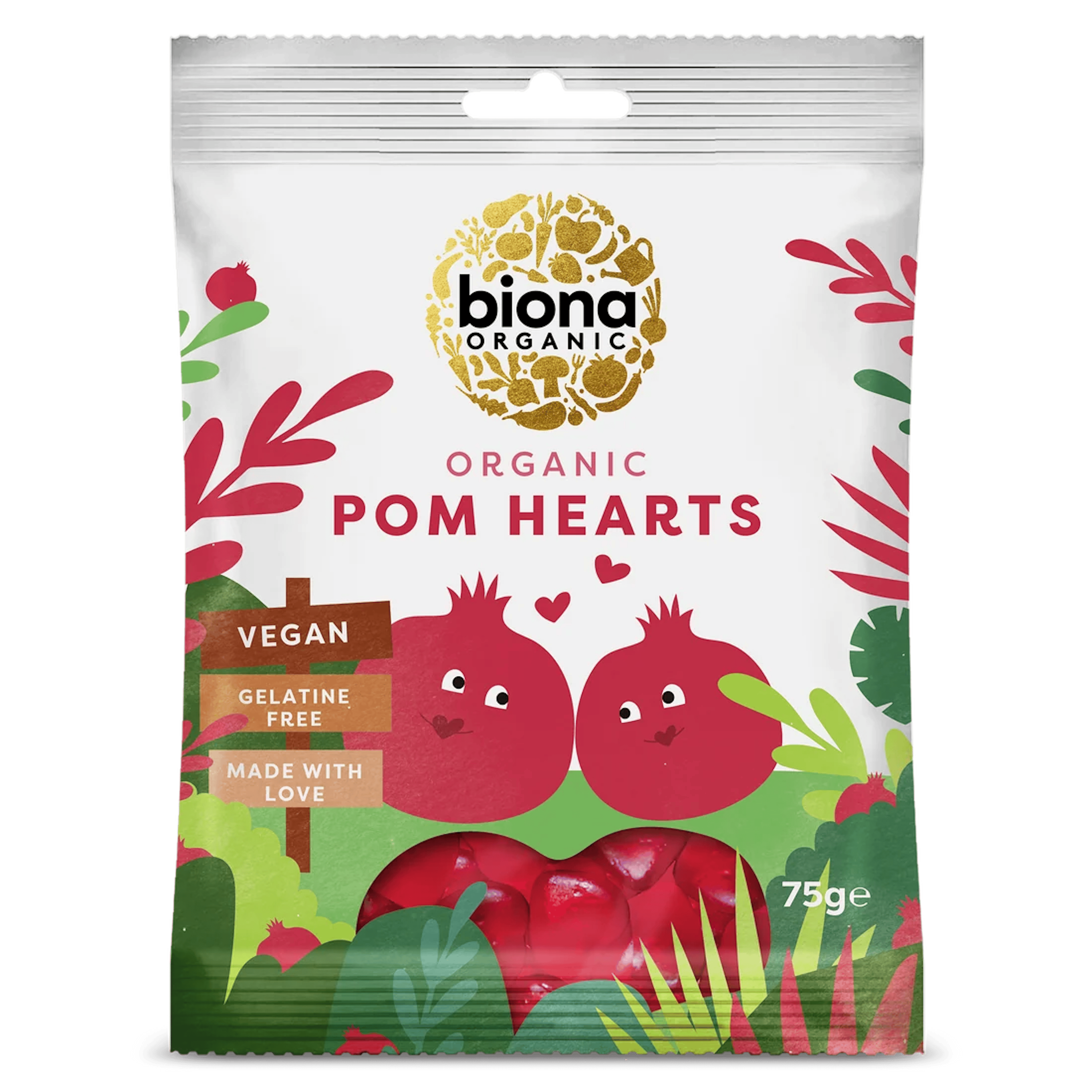 Biona Pomegranate Hearts 75 g