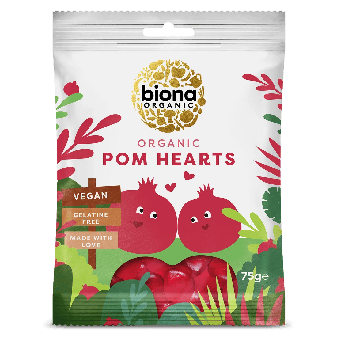 Biona Pomegranate Hearts ávaxtanammi 75 g