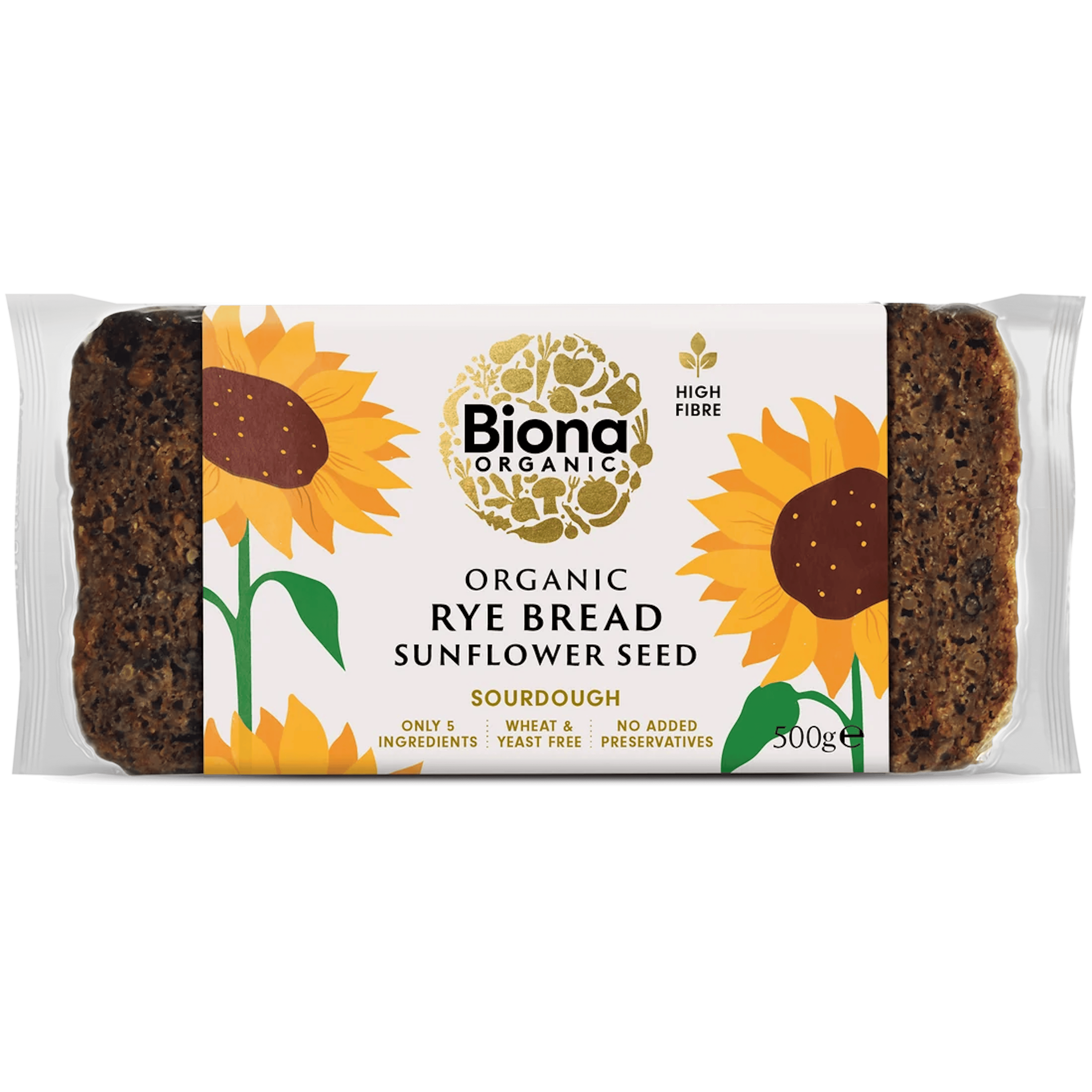 Biona Rúgbrauð Sólblómafræ 500 g