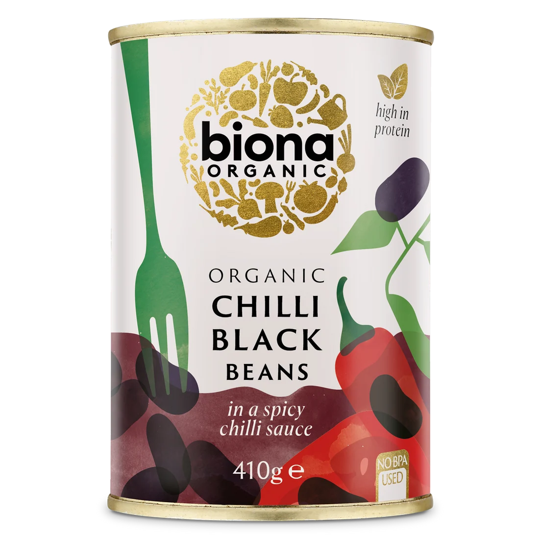 Biona Svartar Chillibaunir 410 g
