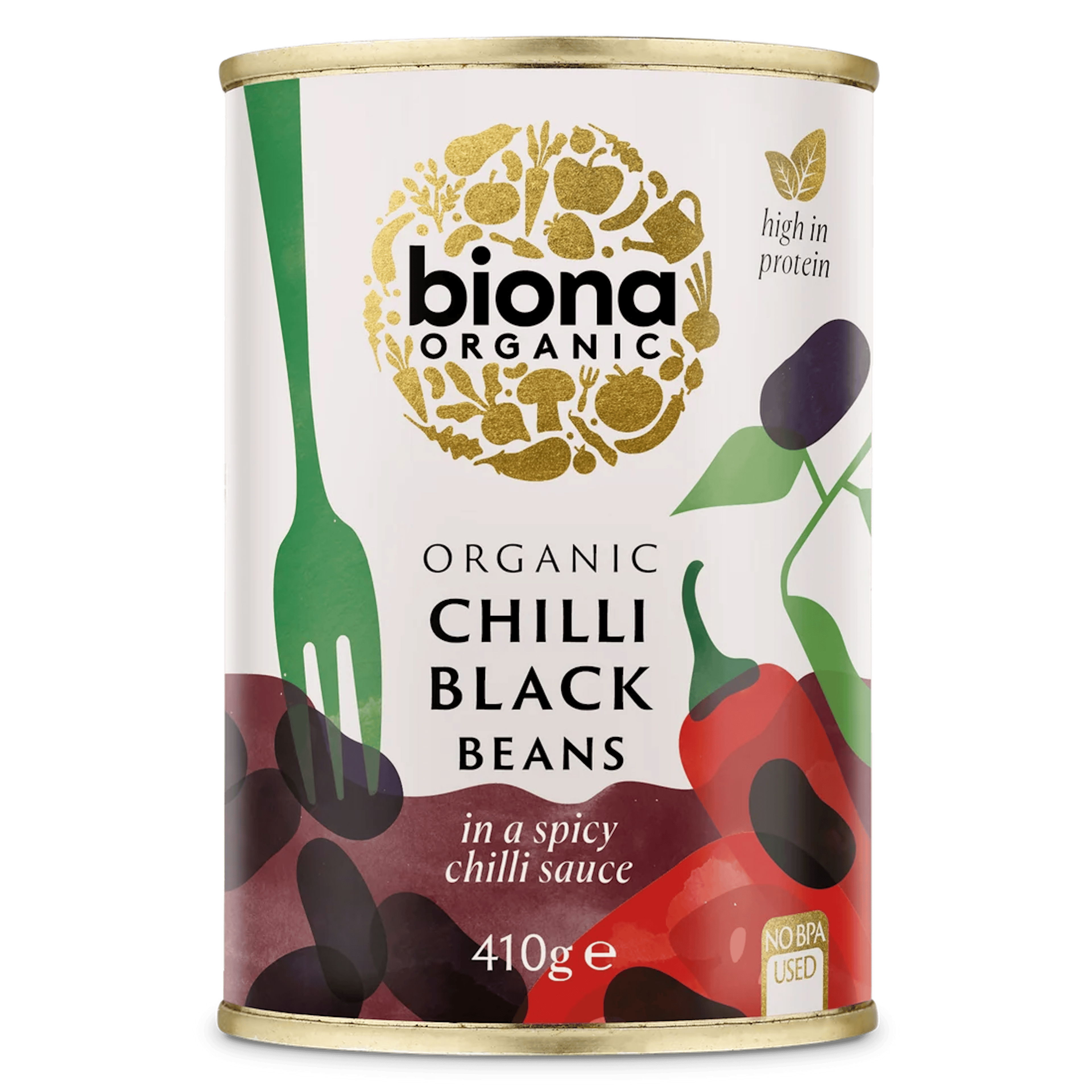 Biona Svartar Chillibaunir 410 g