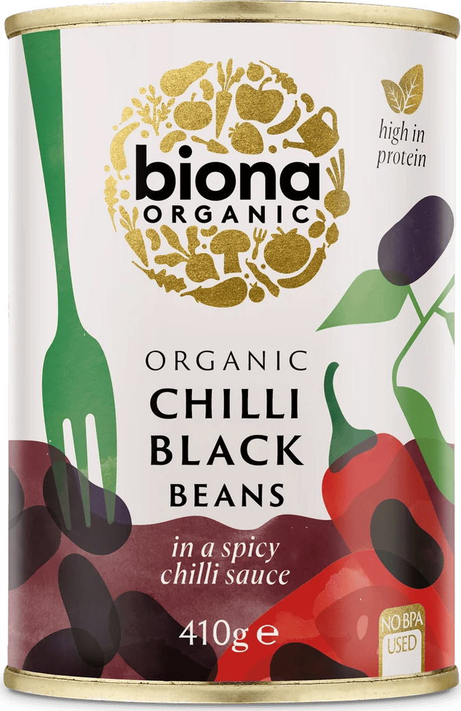 Biona Svartar Chillibaunir 410 g