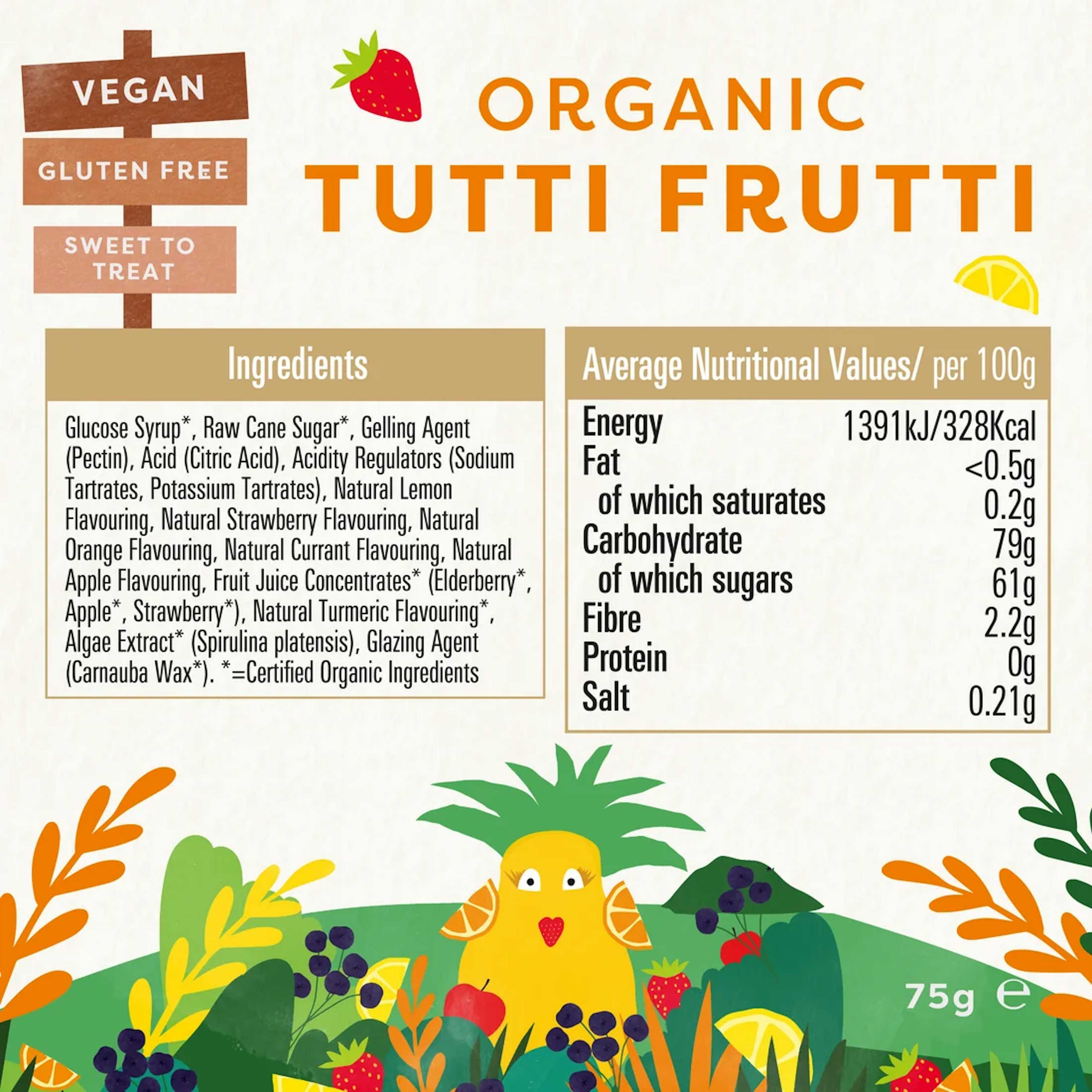 Biona Tutti Frutti ávaxtanammi 75 g