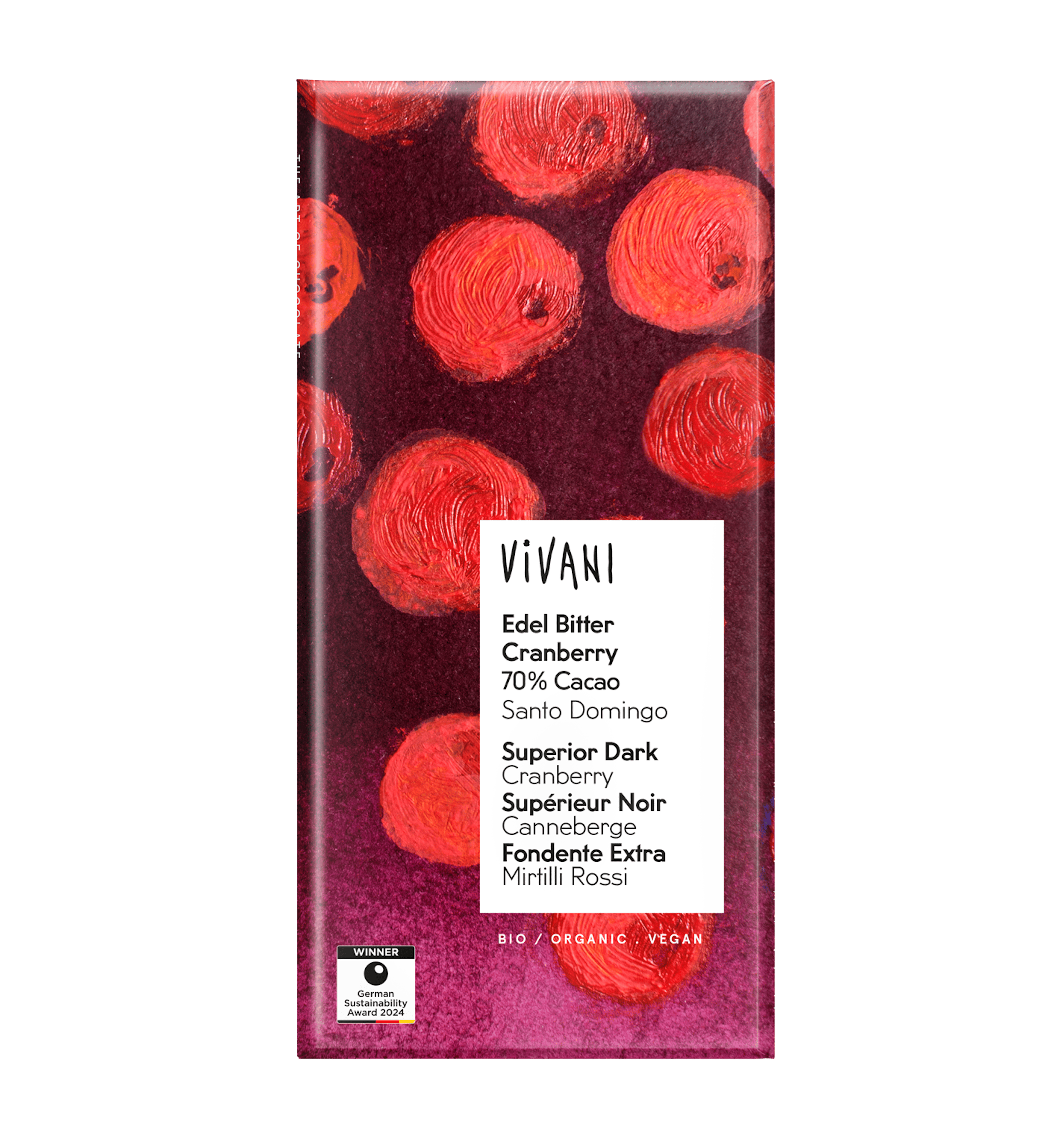 VIVANI Edel Bitter Cranberry 70%