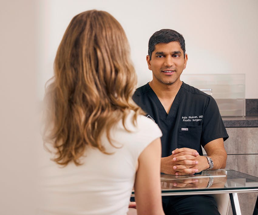 Dr. Mohan with client
