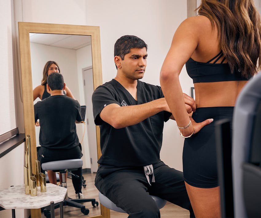 Dr. Mohan doing client consultation