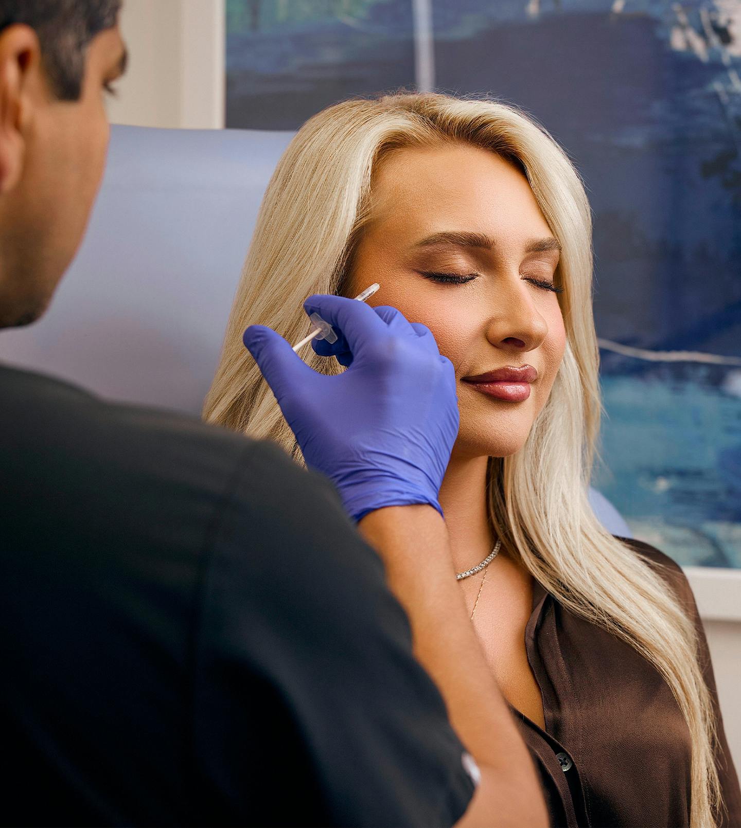 Dr. Mohan injecting botox