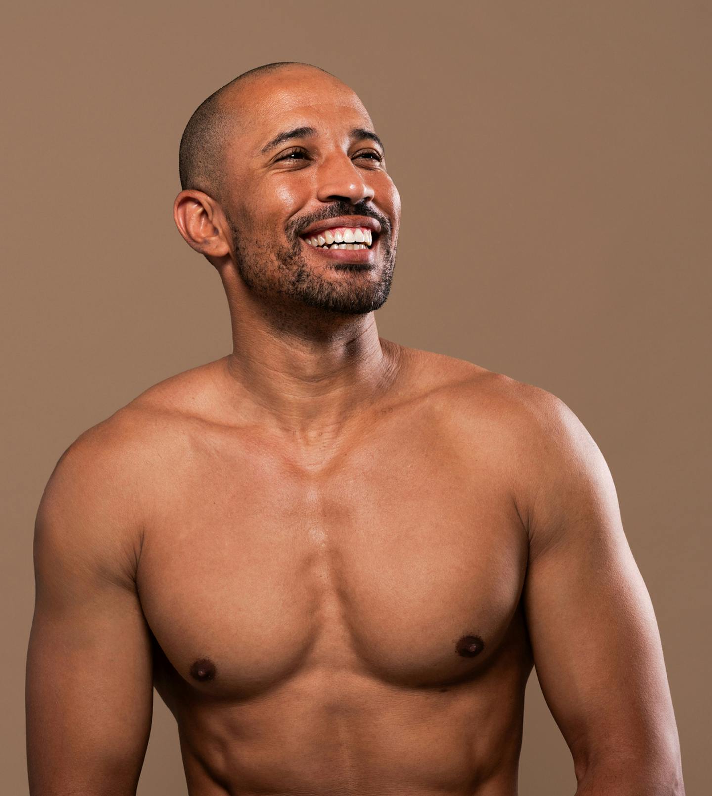 male model smiling